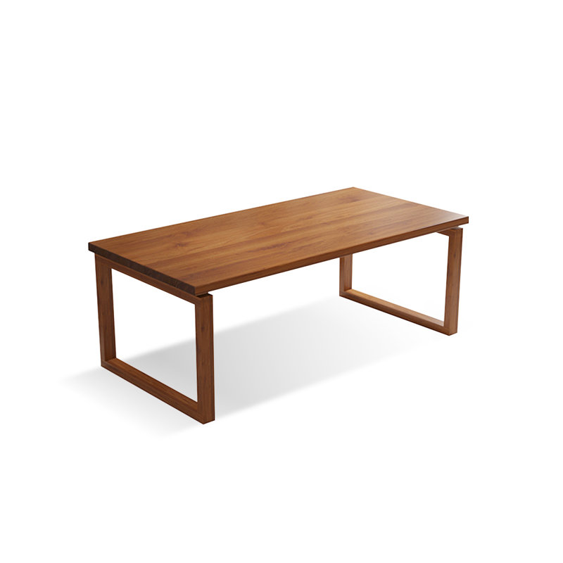 Table de salle à manger rectangulaire en bois de noyer, H 29,53 po x L 70,87 po x l 31,5 po