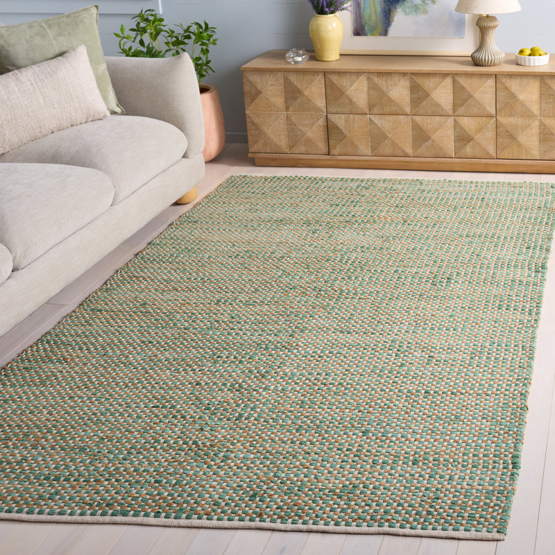 Tapis uni en coton tissé à la main Cape Jute / Sisal Cape Cod, Rectangle de 5 pi x 8 pi