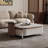 Extendable Marble Coffee Table with Drawers