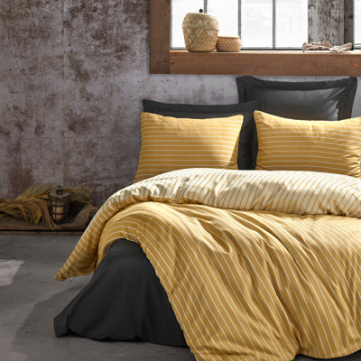 Satin Striped Duvet Cover