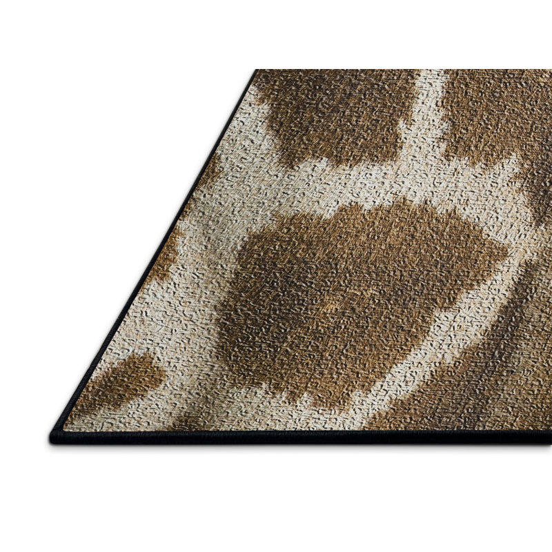 Tapis de zone brune 4 giraffe, Rectangle 3 pi x 5 pi