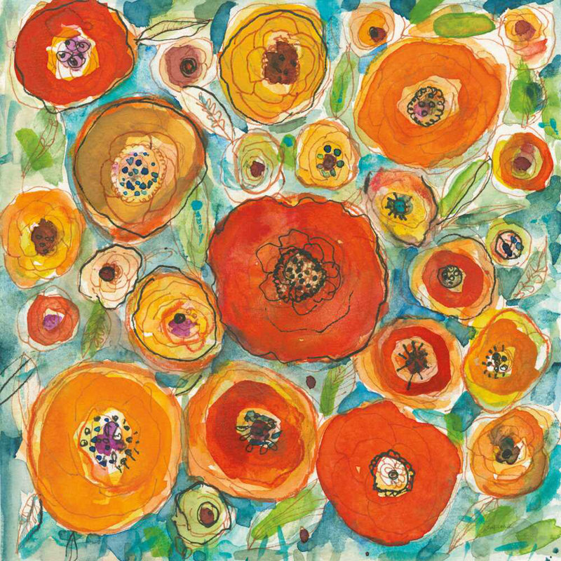 Sun Poppies III, H 36 po x l 36 po x P 1,25 po
