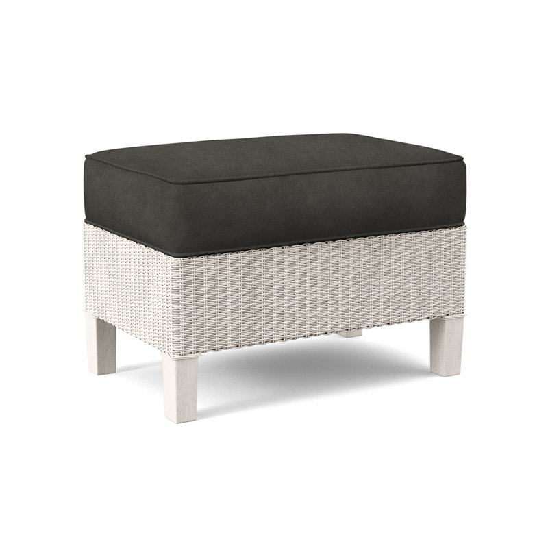 Gibraltar Ottoman, Gray Sugar Performance; 0863-84, Antique Frost White
