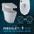 TOTO Aquia IV WASHLET+ Two-Piece Elongated Dual Flush 1.28 and 0.9 GPF Toilet, Ebony