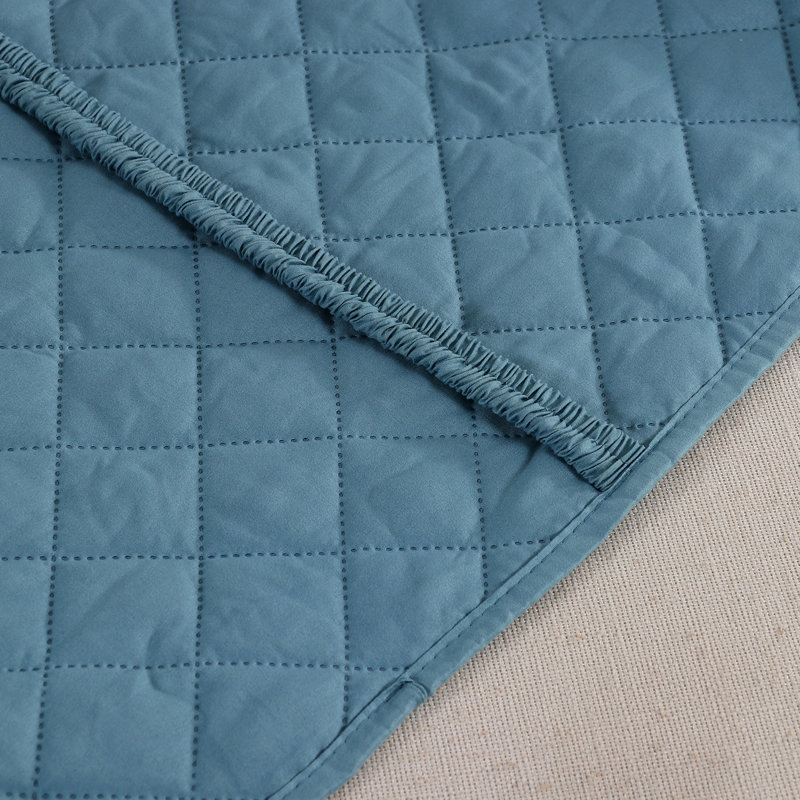 Housse pour canapé modulaire réversible, H 0,2 po x l 82 po x P 22 po, Microfibre grise bleue