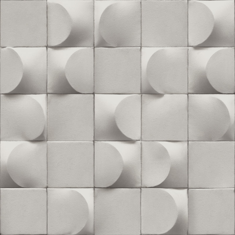 Rouleau de papier peint embossé 3D L 33 pi x P 20,87 po Pannalal, gris