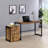 Estrella 2-Piece Office Desk File Cabinet Set Rustic Nutmeg