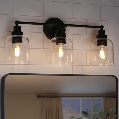 Leire 3 - Light Dimmable Modern Black Bathroom Vanity Light