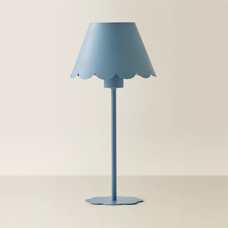 Deborha Metal Table Lamp, Blue, Blue