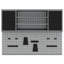 Tool Cabinet Set with Shelf with Storage Powder-Coated Steel Metal Wall