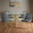 Meridian Furniture Juana Dining Table + 4 Dining Chair Set