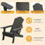 Chaise Adirondack réglable avec porte-gobelet-408513655
