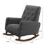 Chaise berçante en tissu et bois massif-678192586