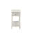 Rectangular Accent Table With Stop And Storage, White Tapered Legs Open