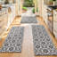 Tapis de couloir antidérapant à poils longs et courts (ensemble de 2)-78840693
