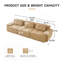 Canapé modulaire surdimensionné en tissu de velours côtelé capitonné moderne avec connexion à boucle, sans assemblage-1572885380-1572885381