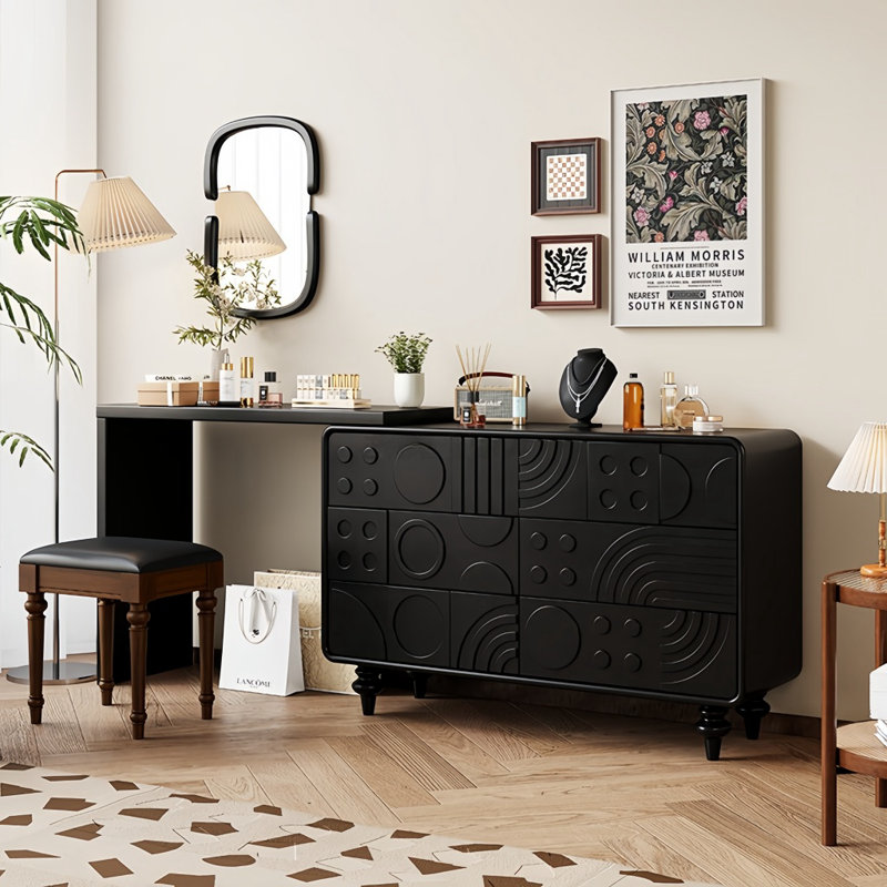 Coiffeuse American Retro Creative, Noir, noir, noir, noir