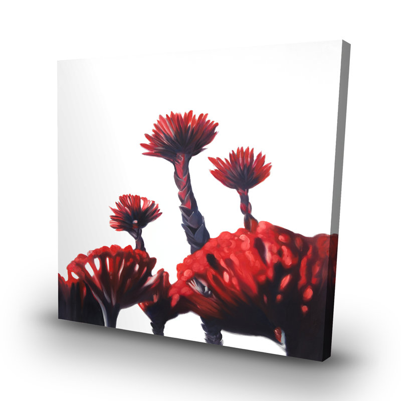 tropical flowers - 32"x32" art on canvas