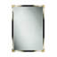 Vanucci Eclectics Rectangle Solid Wood and Brass Beveled Mirror-17110066