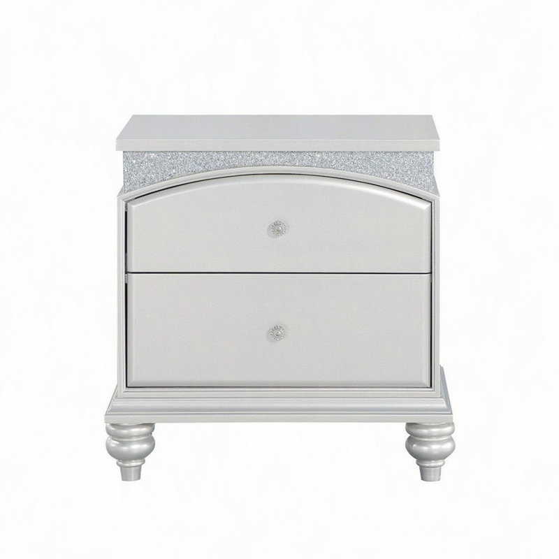 Table de chevet, table de chevet 2 tiroirs en bois