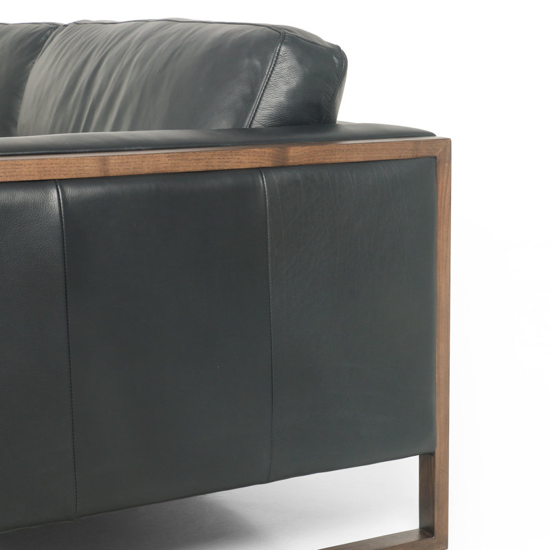 Burcker 97" Leather Sofa