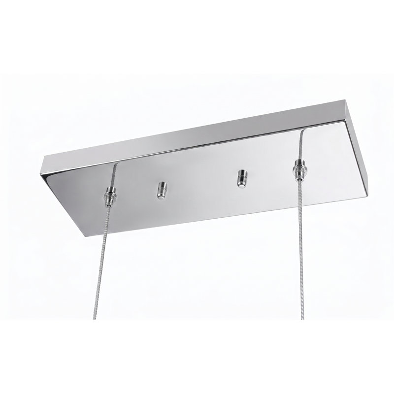Modern Wave-Shaped Chandelier LED Pendant Light with 5FT Adjustable Cable, Dimmable, 3CCT Selectable (3000K/4000K/5000K) 