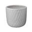 Ensemble de 3 pots à fleurs Kena, céramique blanche, texture ondulée d'intérieur, 13 10 8 po