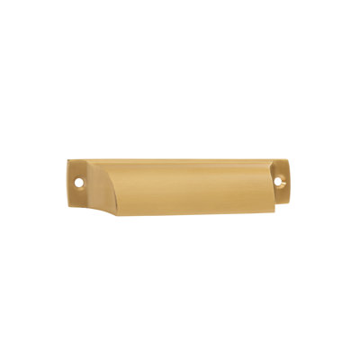 Unlacquered Brass "Ballard" Cup Drawer Pull