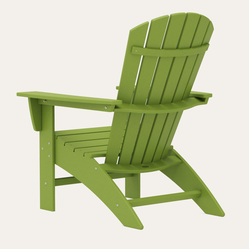 Chaise Adirondack POLYWOOD Nautical Curveback, Limette