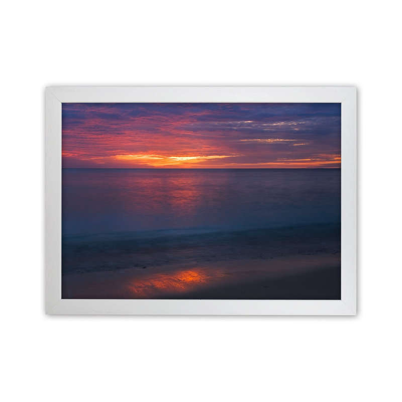 Monet Sunrise by Karsten Wrobel - Print on Canvas, 34cm H x 46cm W x 3cm D, White Framed
