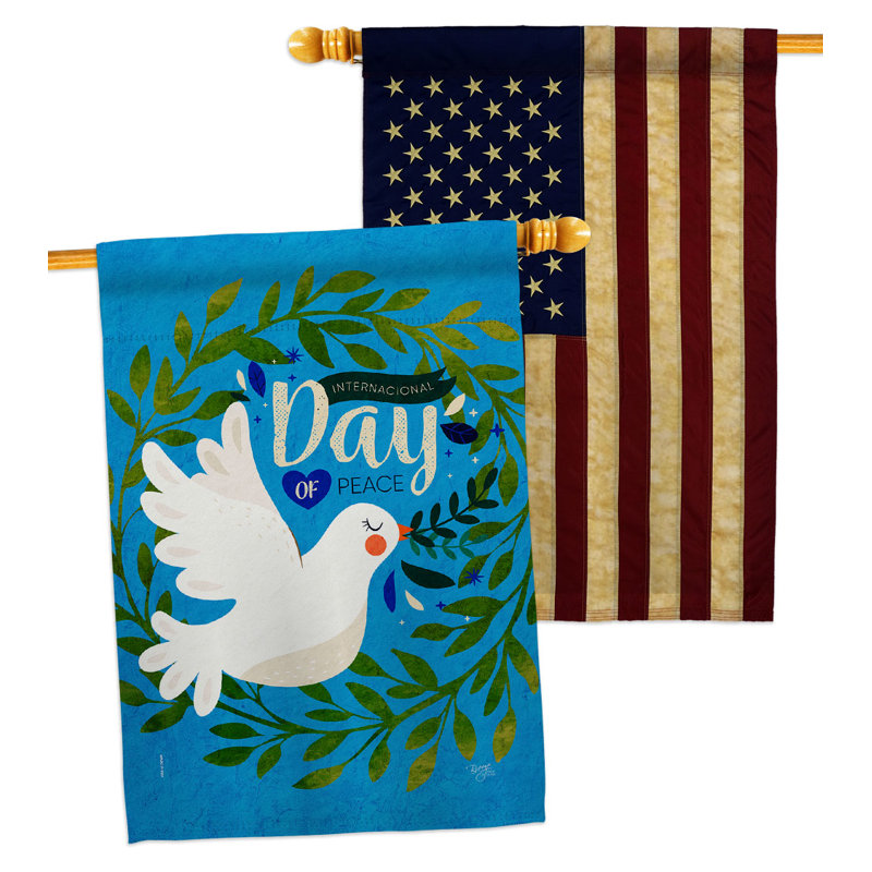 Double Sided 40'' H x 28'' W Polyester House Flag