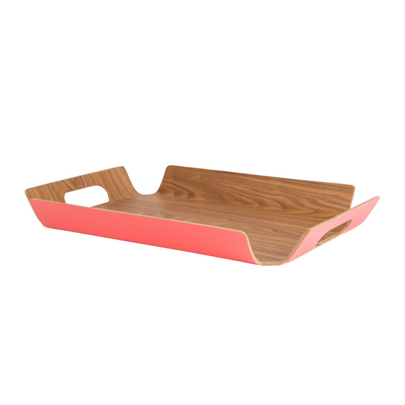 Solid Wood Tray, 4.5cm H x 39.8cm W x 28.5cm D, Blue