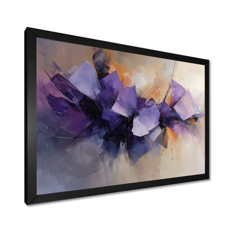 Cleckheat, velours, couronne de lavande, peinture abstraite III - art mural abstrait, Reproduction encadrée d'une seule photo