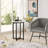 24.5" H X-Based Faux Marble Side Table End Table-1054792472
