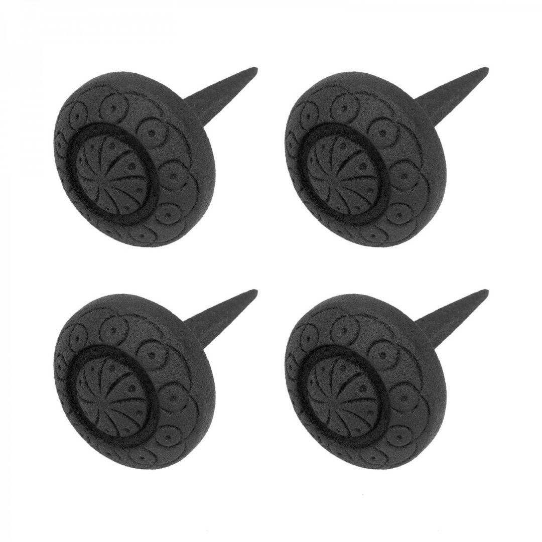 Iron Round Decorative Doors Gates Clavos Nails (Set of 4) The Renovators Supply Inc.