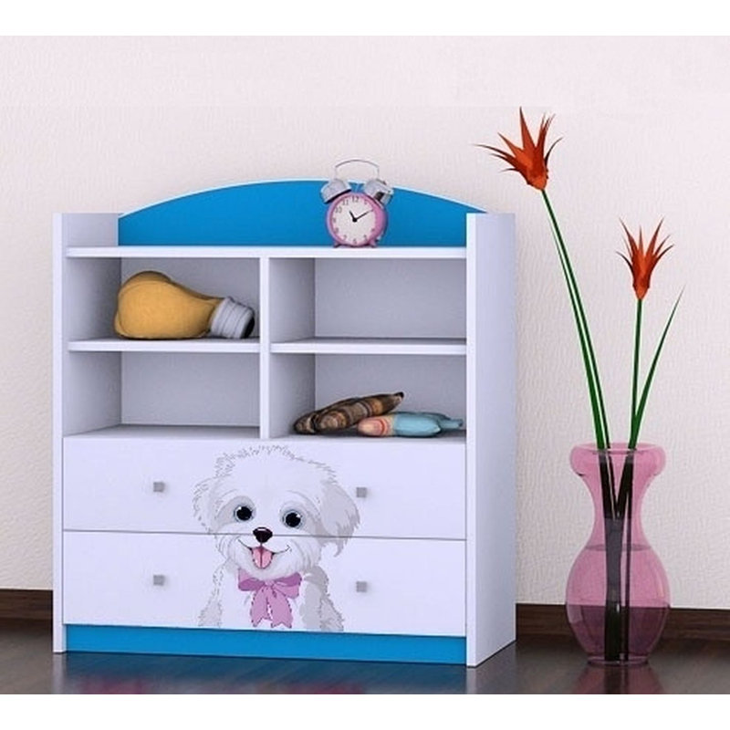 Joanna 96cm H X 86cm W Animals Kids Cube, Blue
