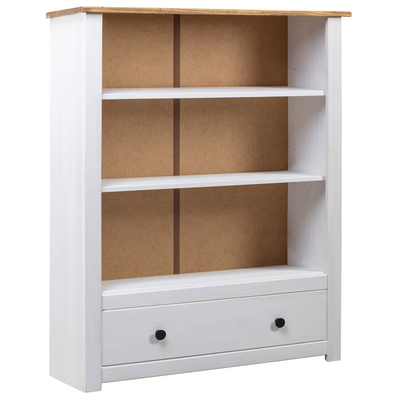 Maloney 110cm H x 80cm W Solid Wood Standard Bookcase, White