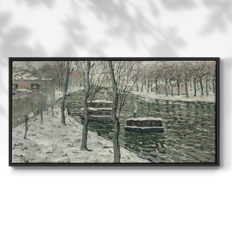 Série paysage - CCXCVII - Toile tendue avec châssis, prête à accrocher, Noir, H 21 po x l 41 po