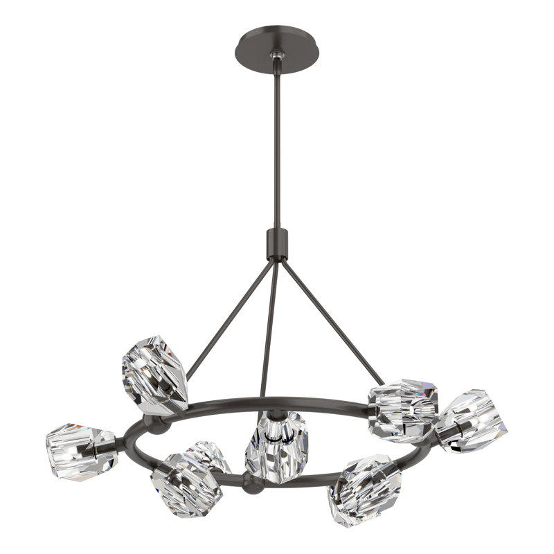 Gatsby 9 - Light Unique Wagon Wheel Pendant, Oil Rubbed Bronze