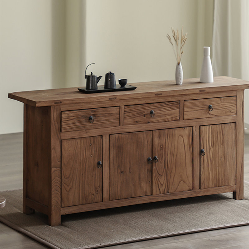 Armoire console en bois d'orme massif