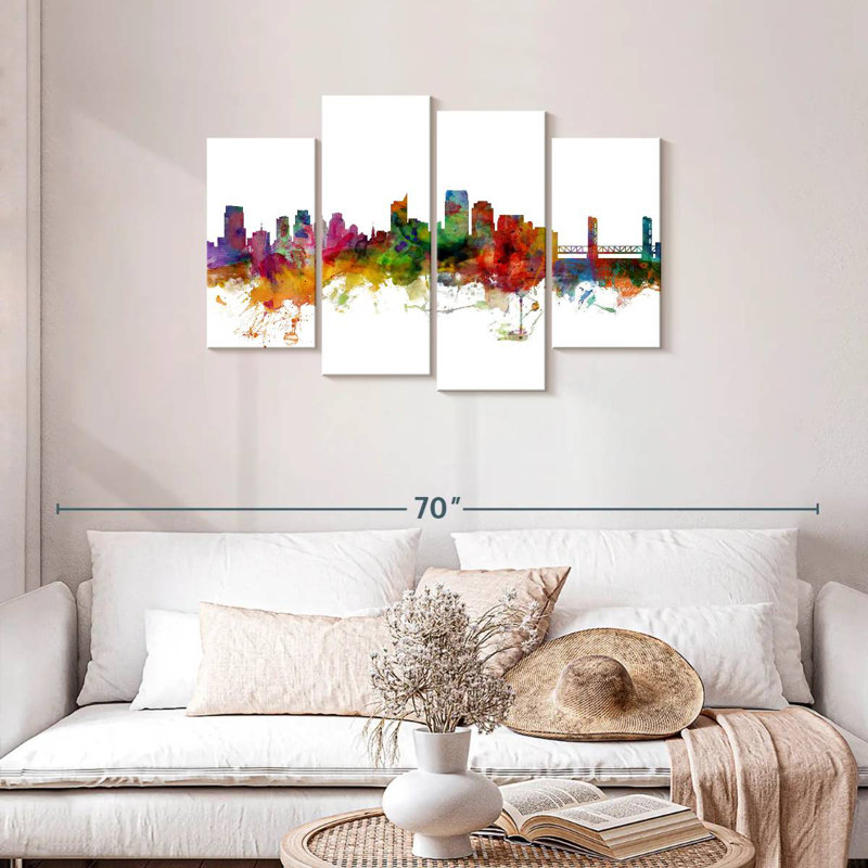 Sacramento california skyline i Sireci, H 27 po x l 43 po
