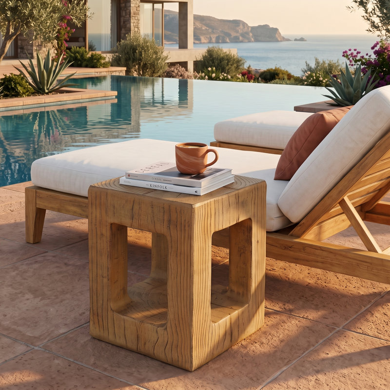 Table d'appoint MGO avec motif en bois