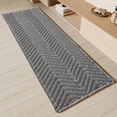 Machine Washable Non-Slip Bath Mat - Plush Waffle Texture For A Luxurious Bathroom