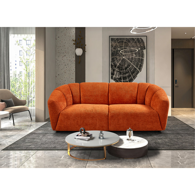 Canapé de salon 3 places avec tissu Boucle de luxe