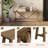  Fawaka 43"W Farmhouse Small & Short Solid Wood Bench,Natural Color-2015454711