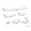 6-Piece Bathroom Hardware Set PARACAS with Towel Bars and Hooks-459373567