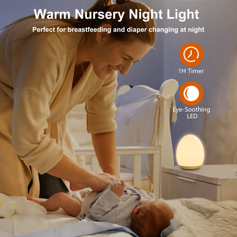 Touch Night Light Lamp With 7 Colors & Stepless Dimming