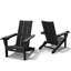 Ensemble de 2 chaises Adirondack pliables en PEHD avec support pour téléphone portable Maillet (ensemble de 2)-123349696