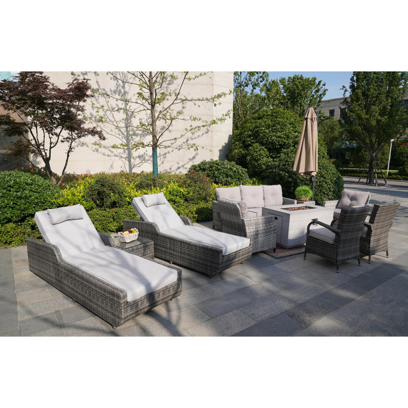 9 - Person Patio Conversation Set with Cushions