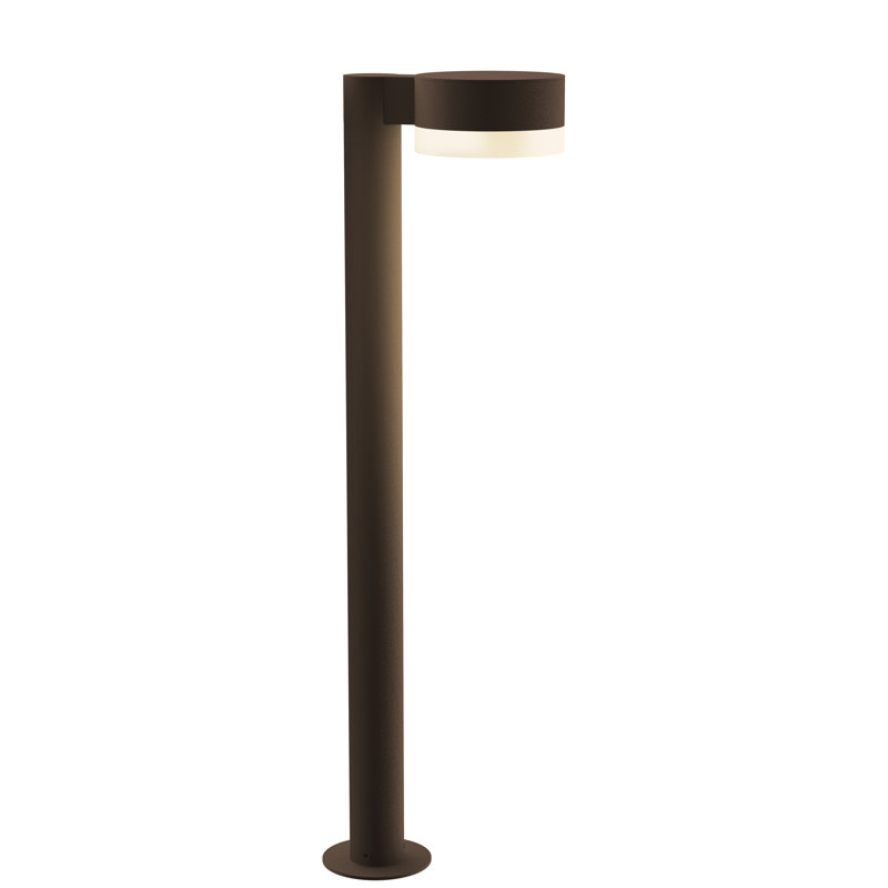 Borne d'éclairage en métal Reals, Gris, H 22 po x l 5 po x P 7,75 po, Gelé